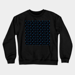 Stars and Moons Pattern on Black Crewneck Sweatshirt